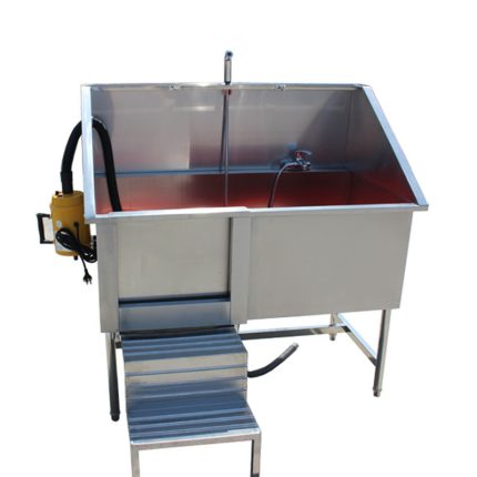 Walk-In Pet Grooming Bathtub With Hair Dryer